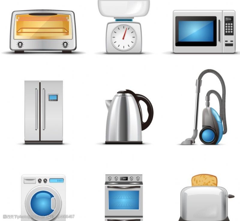 家用电器插画素材 创意设计与实用价值